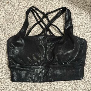 Buffbunny black - snake skin like sports bra - revolution style size small